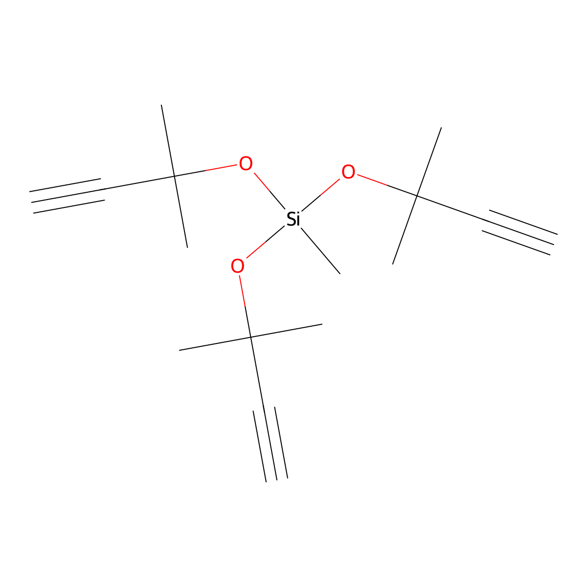 Silane, tris((1,1-dimethyl-2-propyn-1-yl)oxy)methyl- molecular structure, CAS 83817-71-4