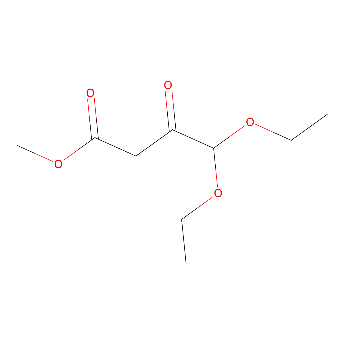 Methyl 4,4-diethoxy-3-oxobutanoate molecular structure, CAS 83821-64-1