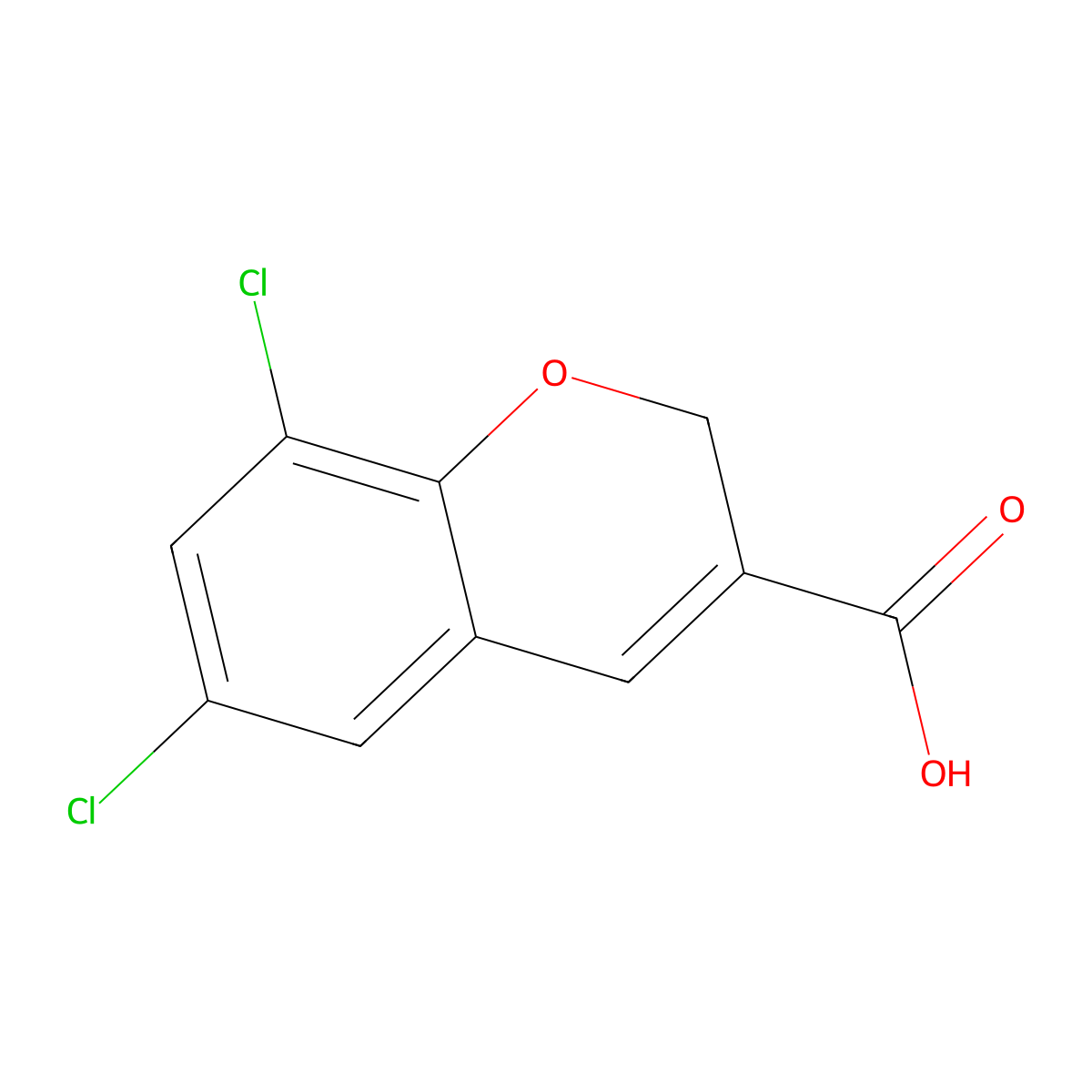 6,8-dichloro-2H-chromene-3-carboxylic Acid molecular structure, CAS 83823-07-8