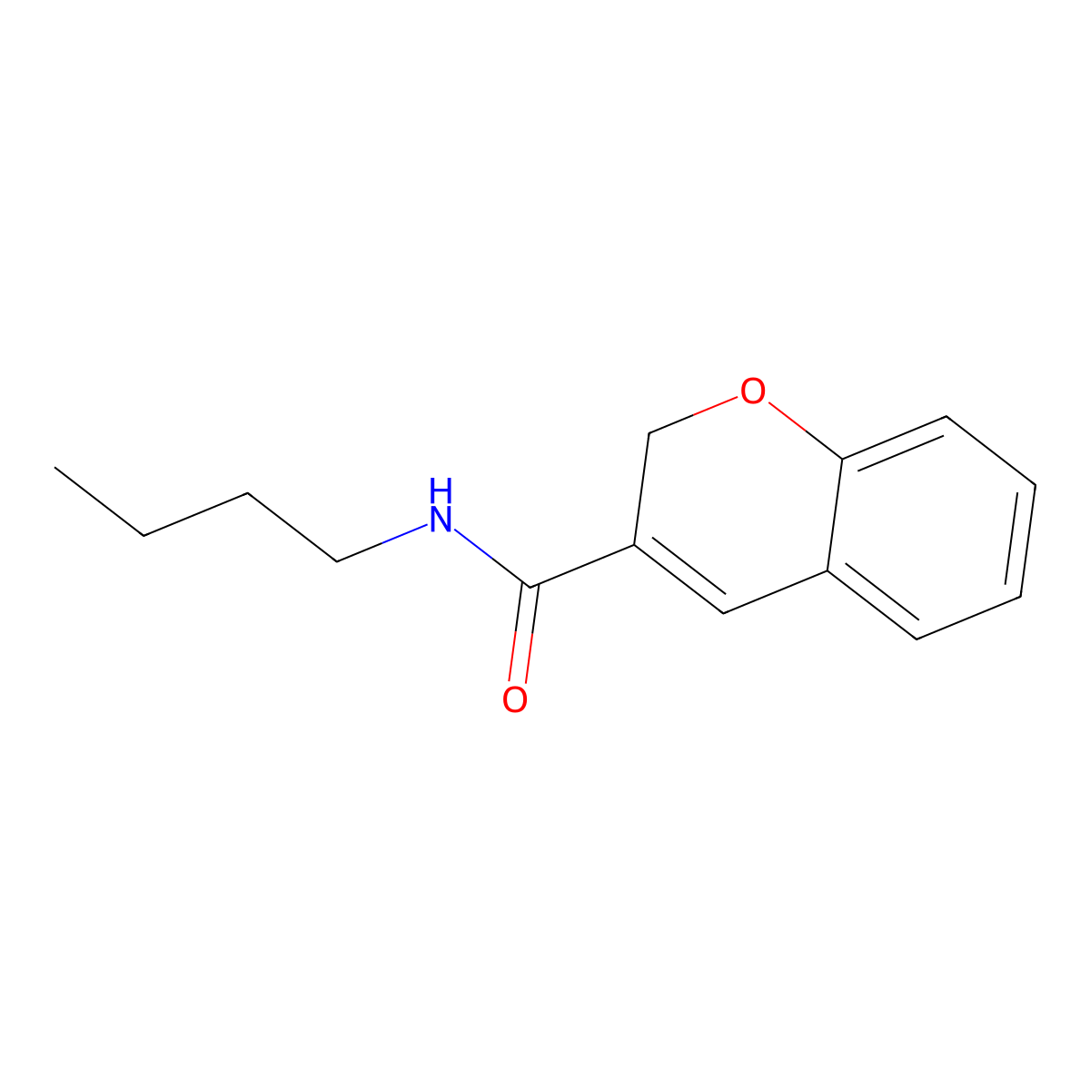 2H-1-Benzopyran-3-carboxamide, N-butyl- molecular structure, CAS 83823-18-1