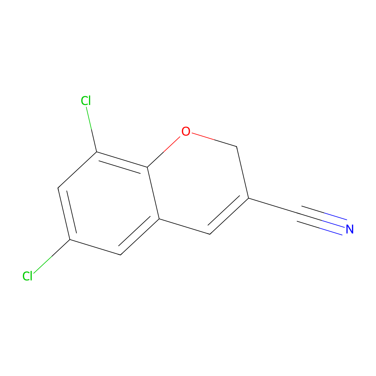 6,8-Dichloro-2H-chromene-3-carbonitrile molecular structure, CAS 83823-56-7