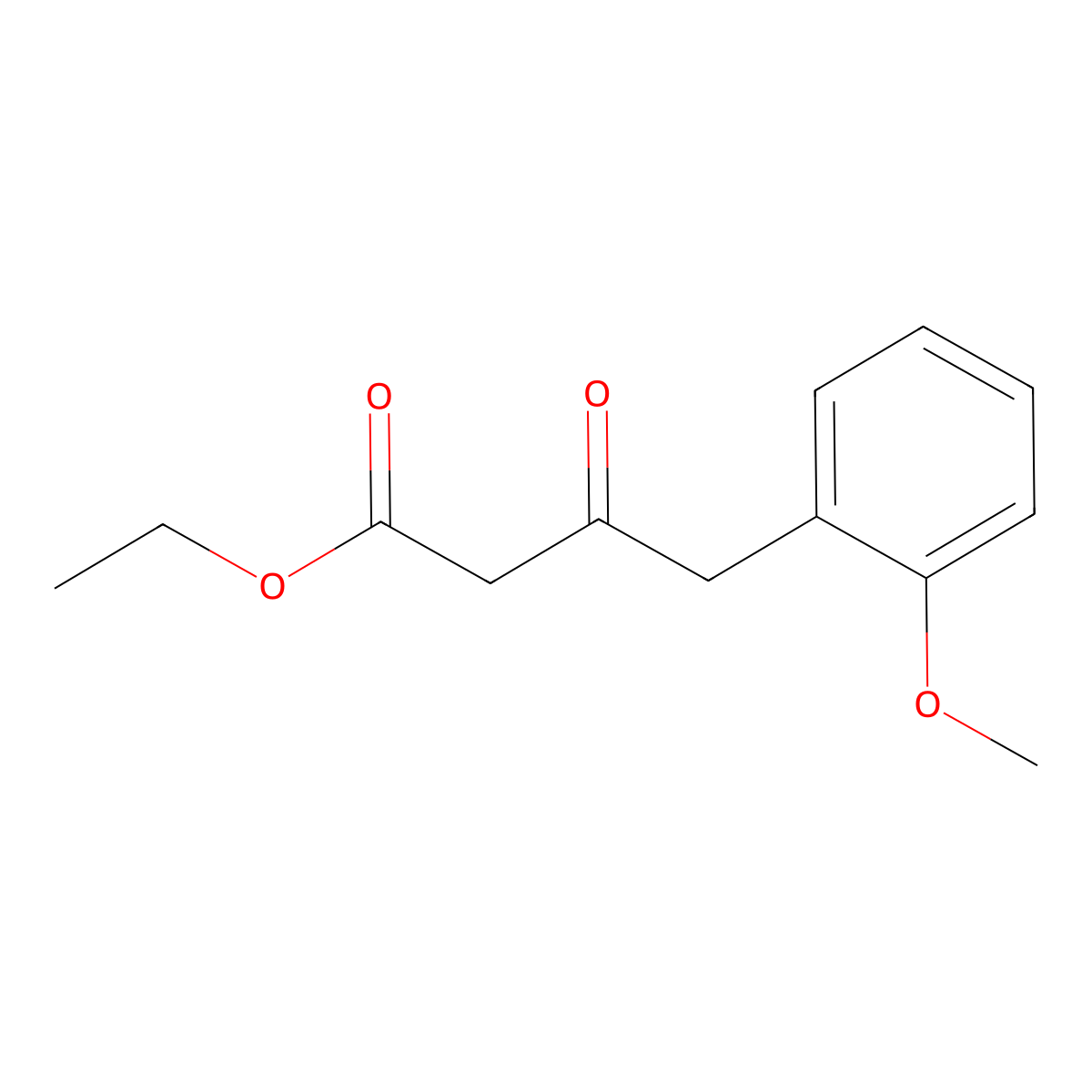 Ethyl 4-(2-methoxyphenyl)-3-oxobutanoate molecular structure, CAS 83823-61-4