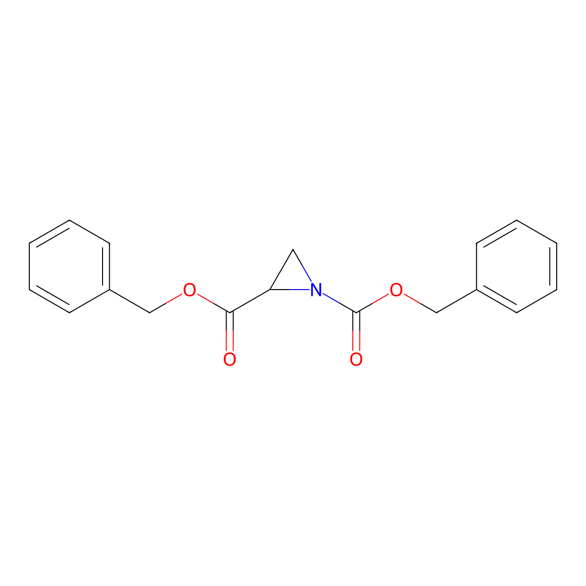 dibenzyl (S)-aziridine-1,2-dicarboxylate molecular structure, CAS 83824-80-0
