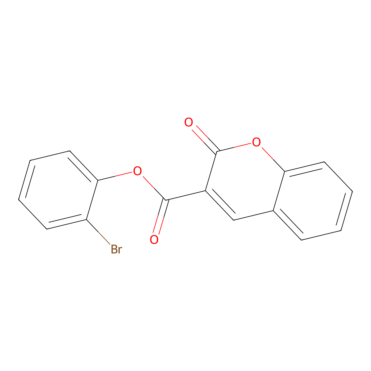 2-bromophenyl 2-oxo-2H-chromene-3-carboxylate molecular structure, CAS 838248-19-4