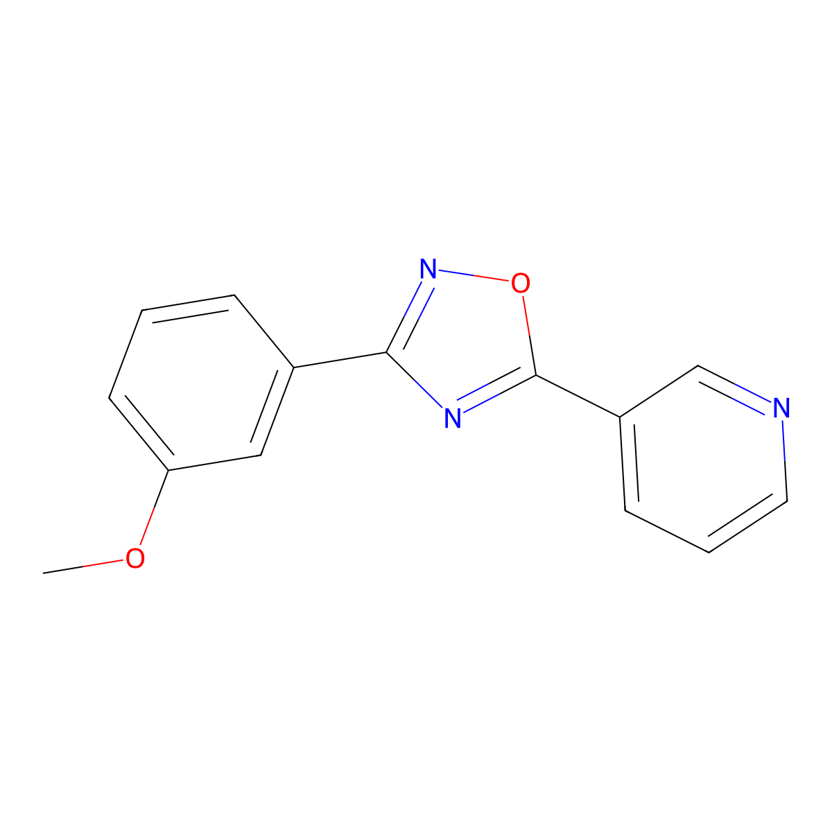3-(3-Methoxyphenyl)-5-pyridin-3-yl-1,2,4-oxadiazole molecular structure, CAS 838251-74-4