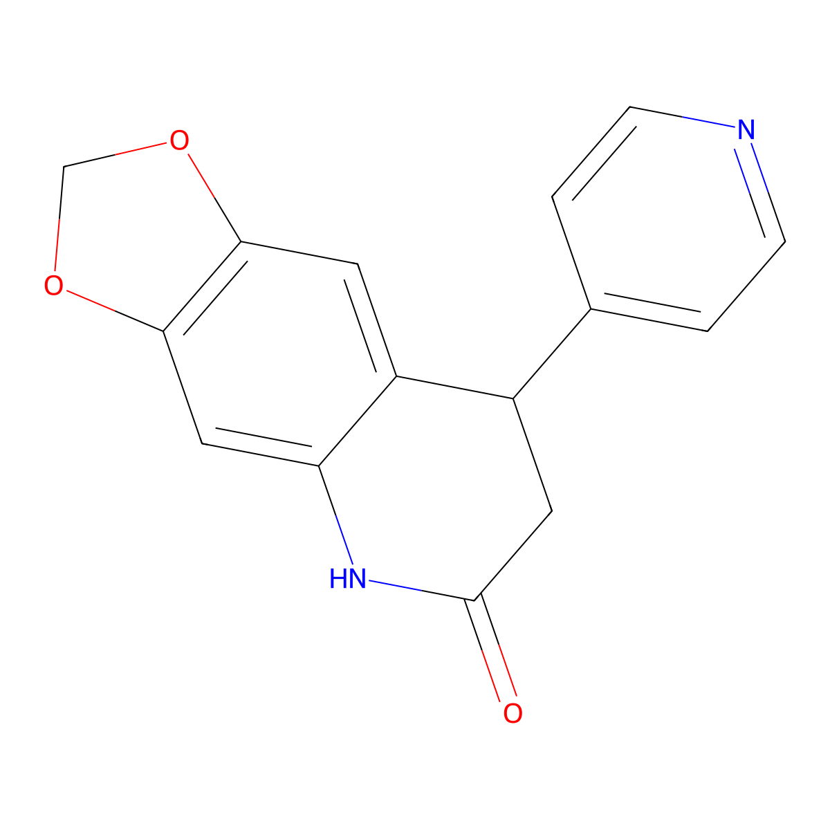 8-pyridin-4-yl-7,8-dihydro-5H-[1,3]dioxolo[4,5-g]quinolin-6-one molecular structure, CAS 838260-02-9