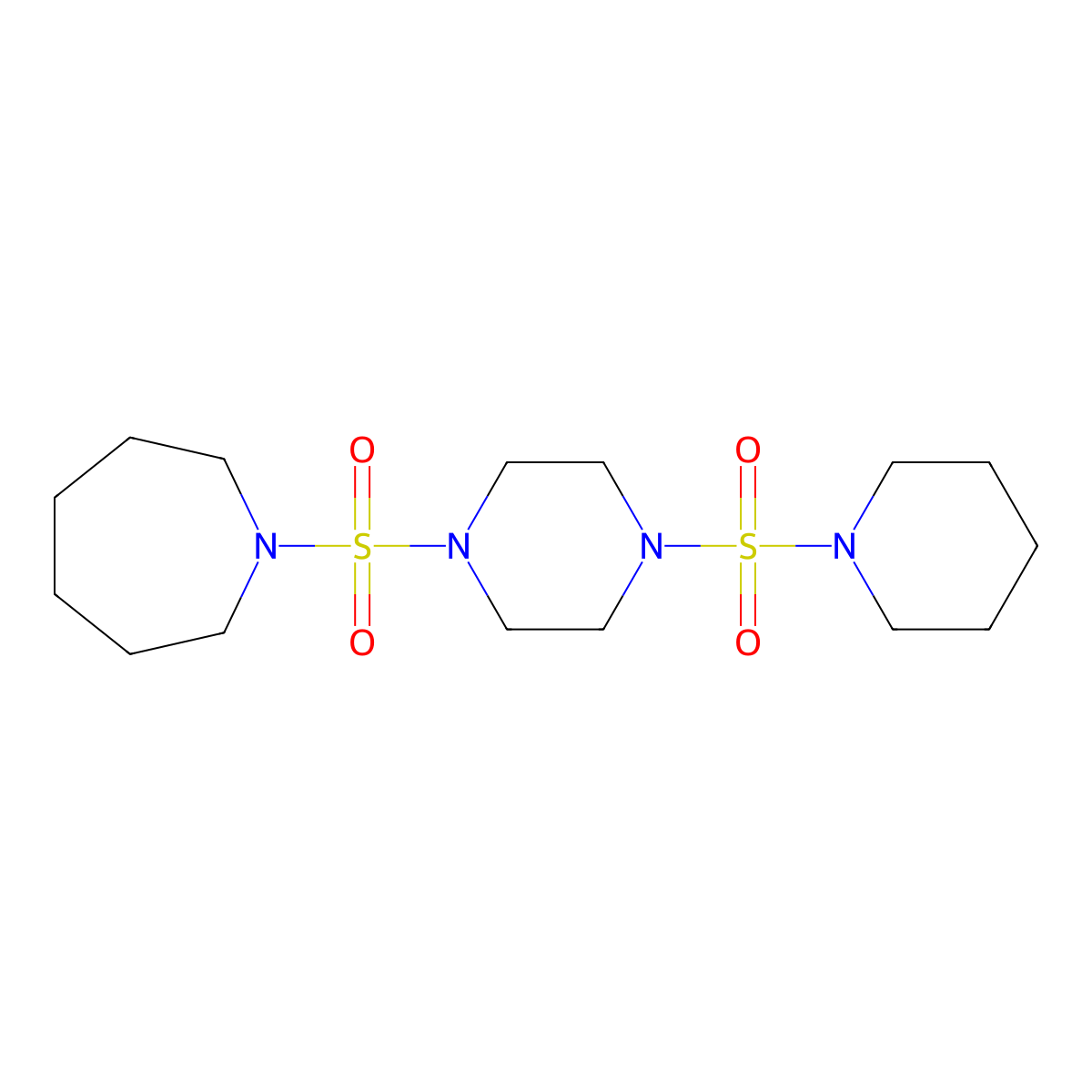 1-(4-Piperidin-1-ylsulfonylpiperazin-1-yl)sulfonylazepane molecular structure, CAS 838265-17-1