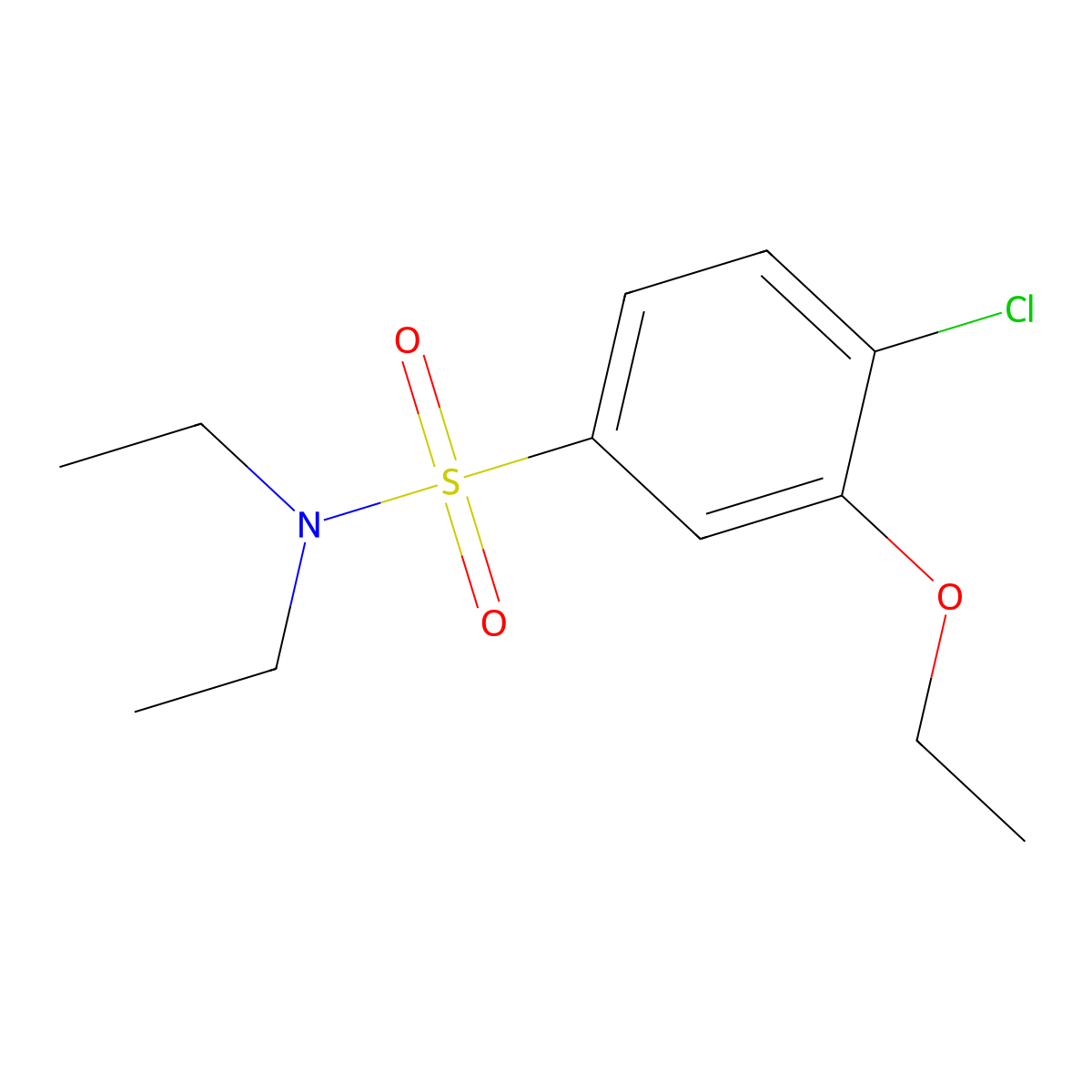 4-chloro-3-ethoxy-N,N-diethylbenzenesulfonamide molecular structure, CAS 838265-27-3