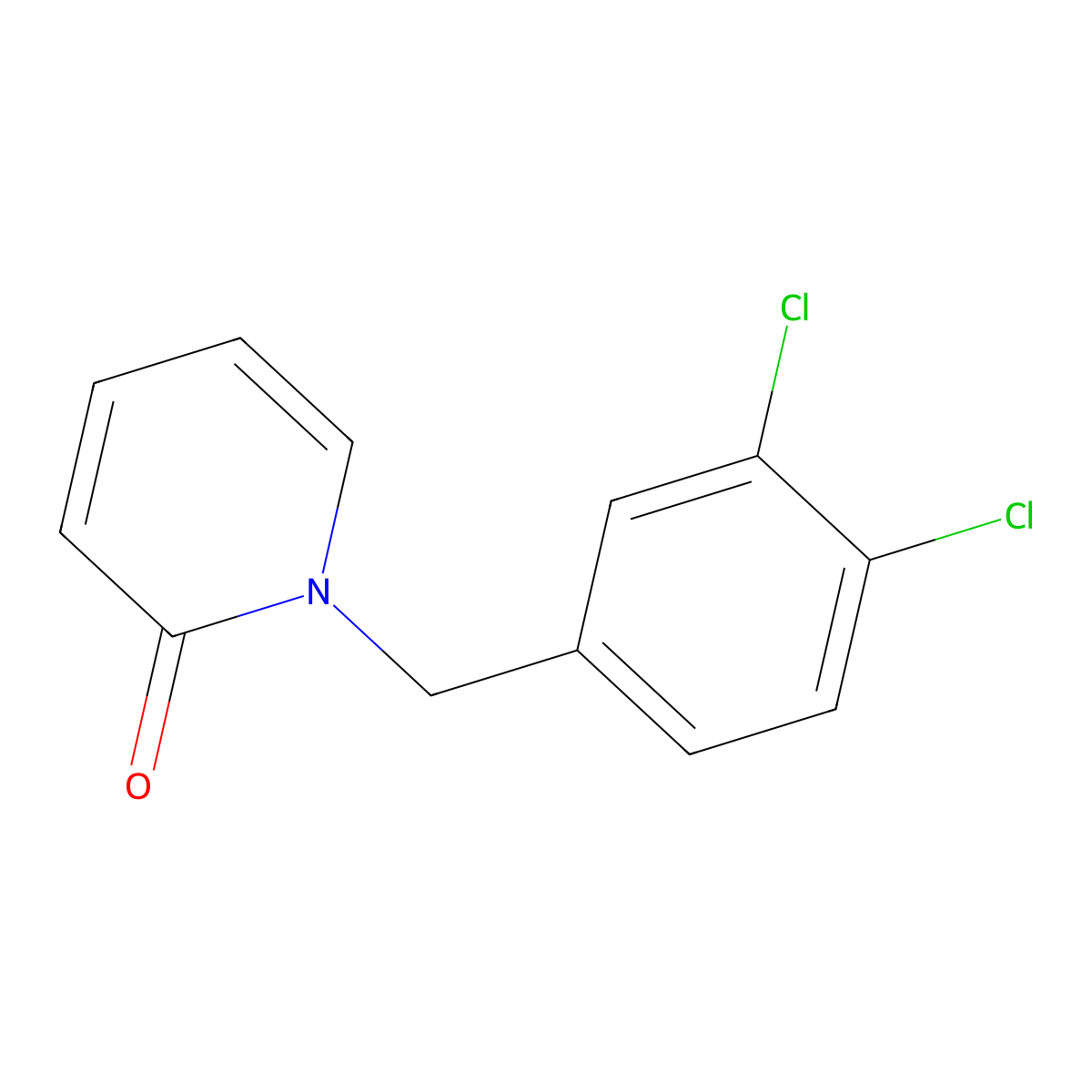 1-(3,4-dichlorobenzyl)pyridin-2(1H)-one molecular structure, CAS 838273-49-7