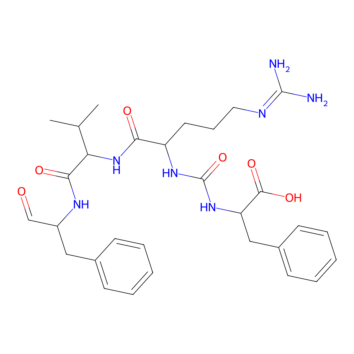 Phe-CO-Arg-Val-D-Phe-H molecular structure, CAS 83830-01-7