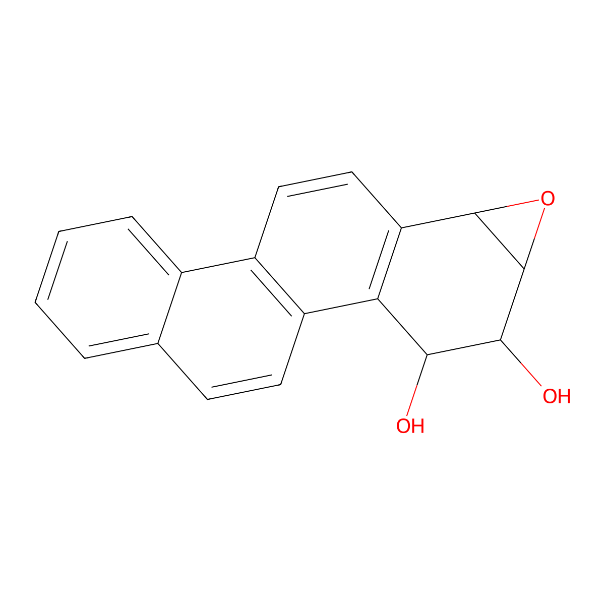 syn-1,2,3,4-Tetrahydrochrysene-3,4-diol-1,2-epoxide molecular structure, CAS 83830-70-0