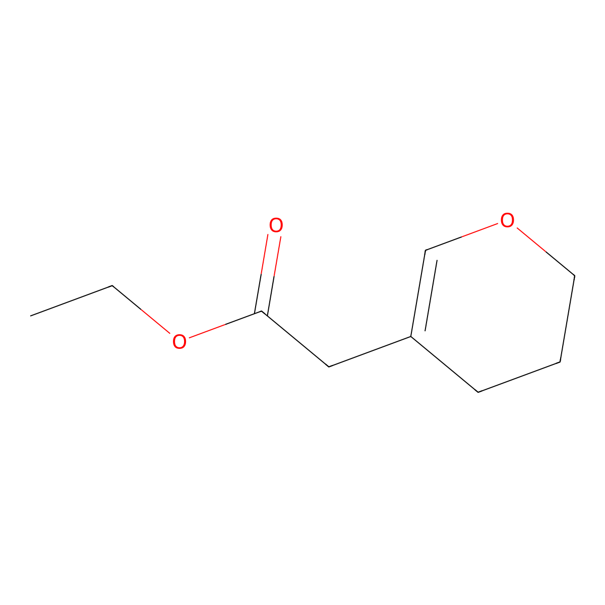 ethyl 2-(3,4-dihydro-2H-pyran-5-yl)acetate molecular structure, CAS 83832-44-4