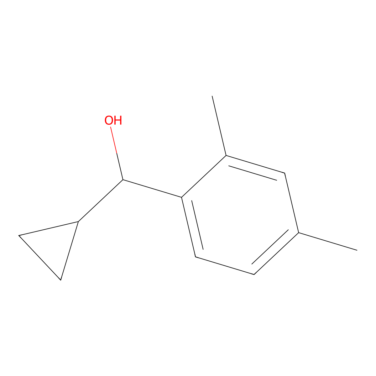 alpha-Cyclopropyl-2,4-dimethylbenzyl alcohol molecular structure, CAS 83833-29-8