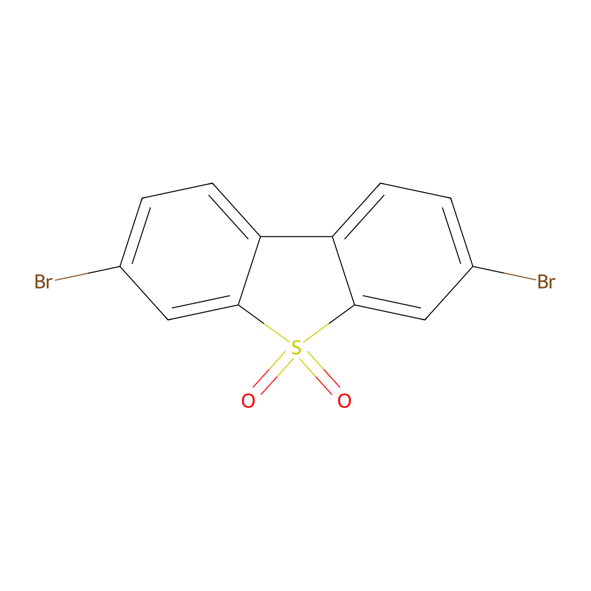 3,7-Dibromo-dibenzothiophene 5,5-dioxide molecular structure, CAS 83834-12-2