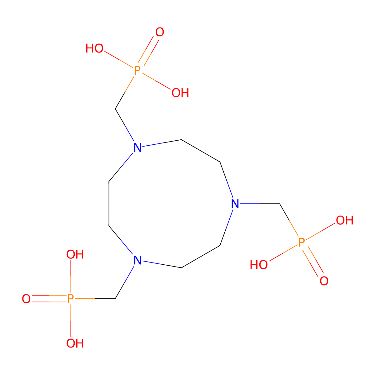 [4,7-Bis(phosphonomethyl)-1,4,7-triazonan-1-yl]methylphosphonic acid molecular structure, CAS 83834-39-3