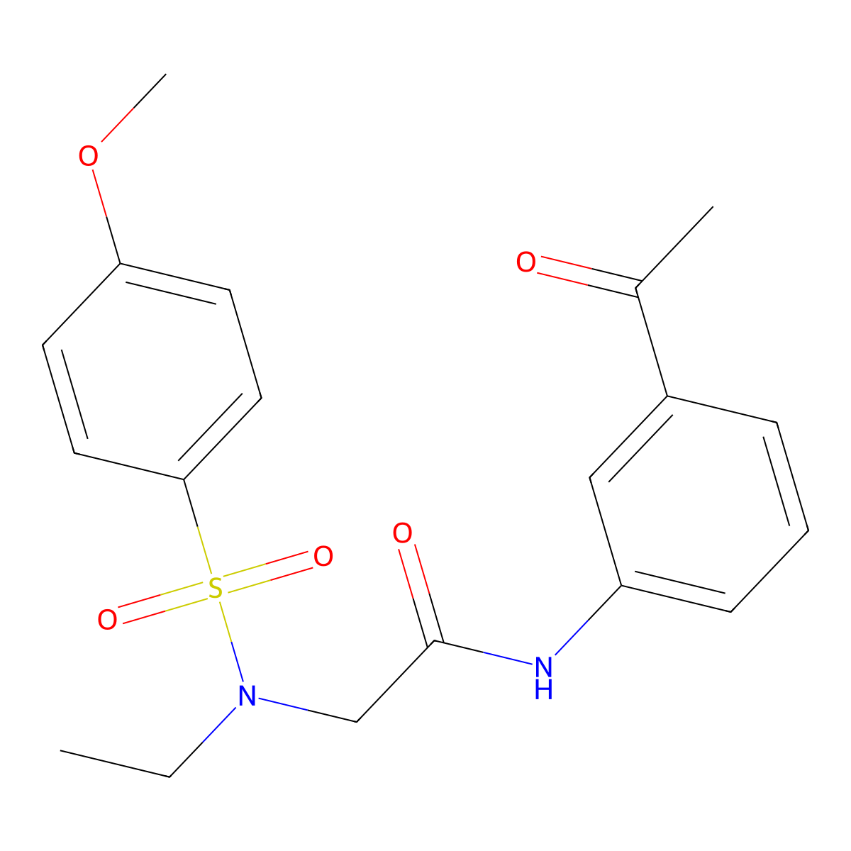 N-(3-acetylphenyl)-2-[ethyl-(4-methoxyphenyl)sulfonylamino]acetamide molecular structure, CAS 838380-00-0