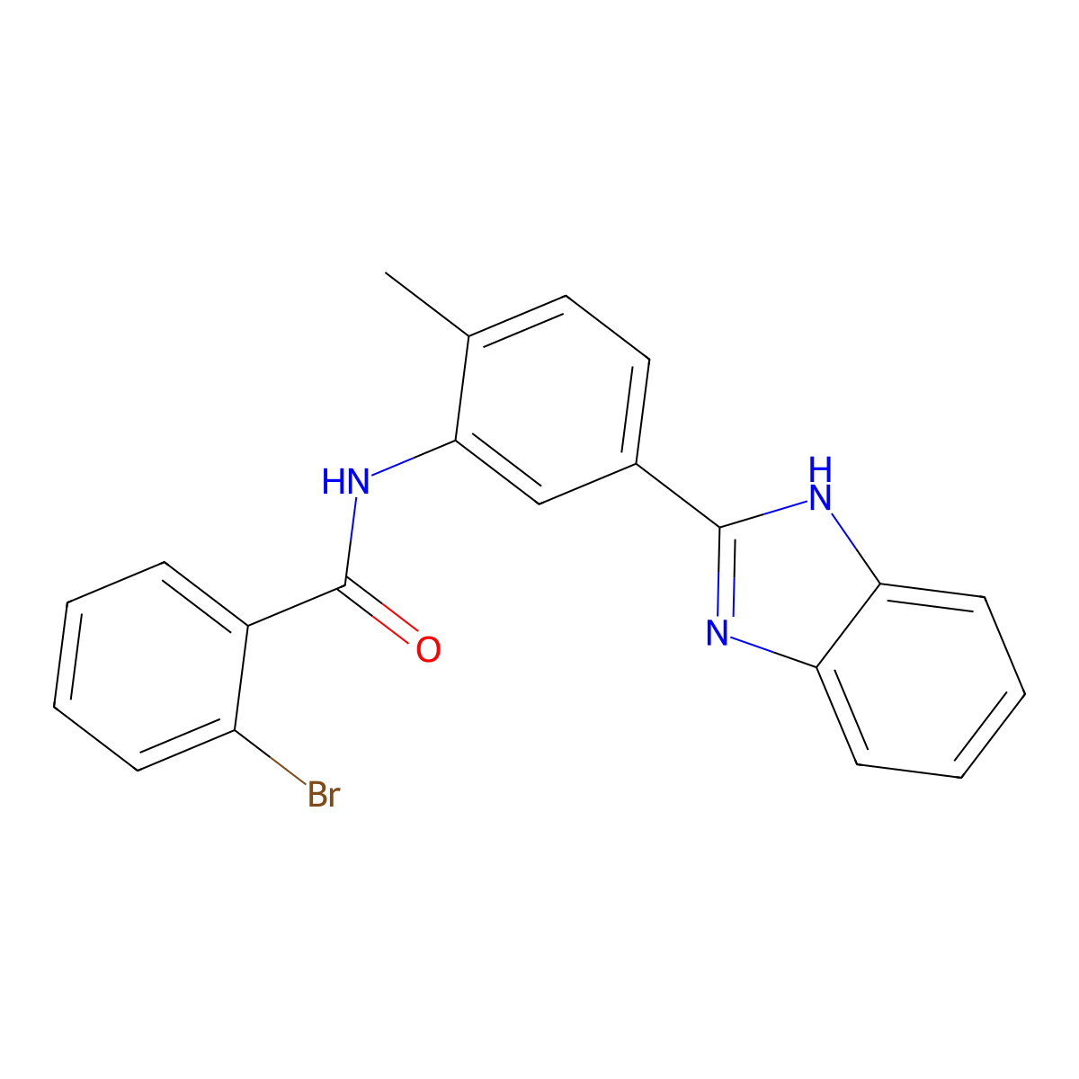 N-[5-(1H-benzimidazol-2-yl)-2-methylphenyl]-2-bromobenzamide molecular structure, CAS 838380-70-4