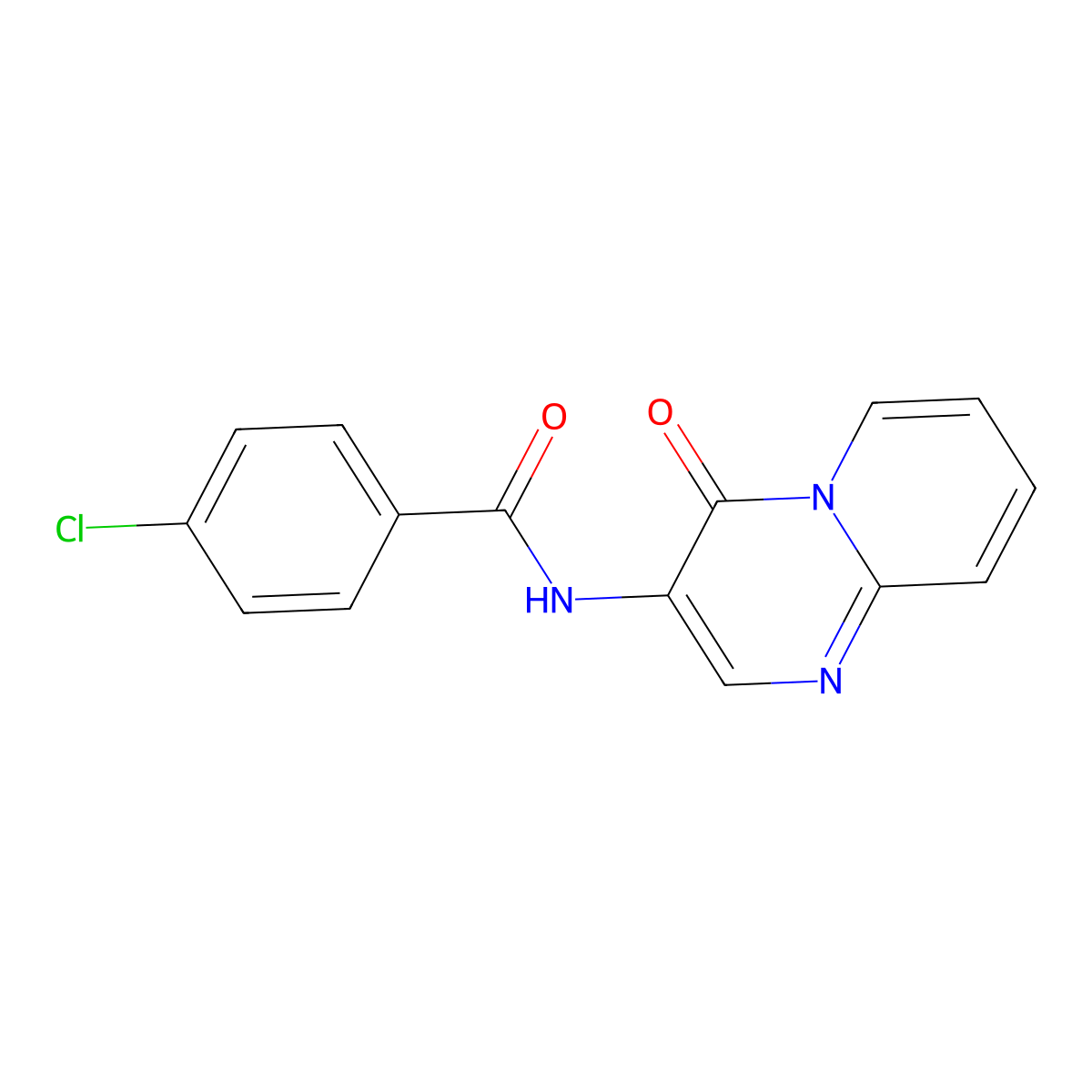 4-chloro-N-(4-oxo-4H-pyrido[1,2-a]pyrimidin-3-yl)benzamide molecular structure, CAS 838381-17-2
