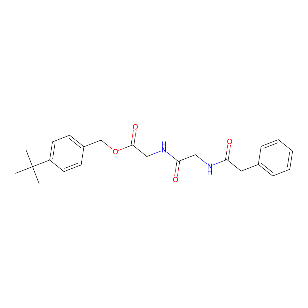 4-tert-butylbenzyl N-(phenylacetyl)glycylglycinate molecular structure, CAS 838387-10-3