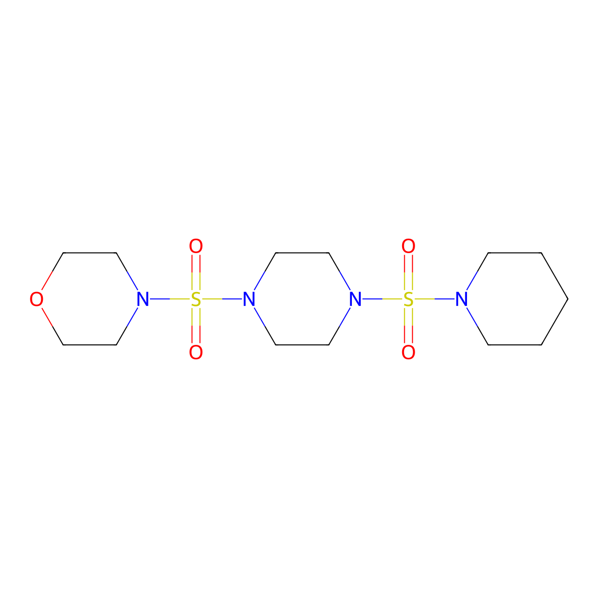 4-{[4-(Piperidylsulfonyl)piperazinyl]sulfonyl}morpholine molecular structure, CAS 838389-55-2