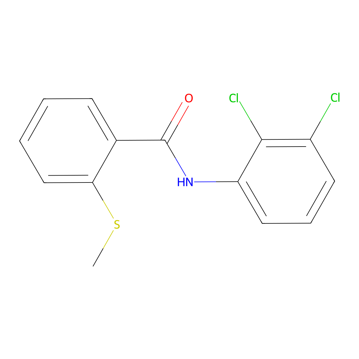 N-(2,3-dichlorophenyl)-2-methylsulfanylbenzamide molecular structure, CAS 838394-21-1