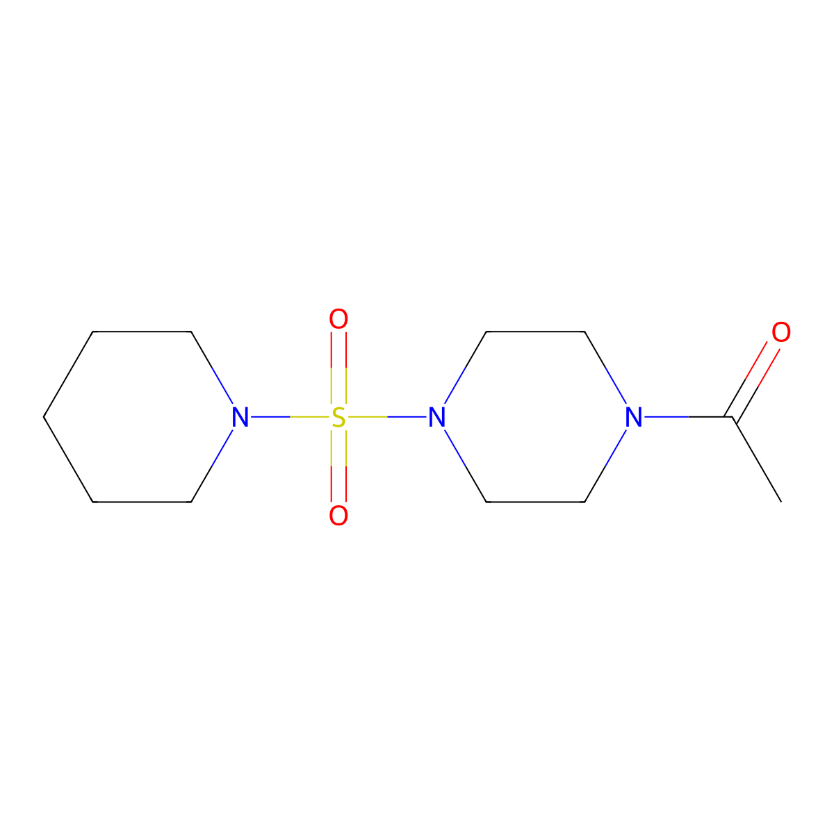 1-Acetyl-4-(piperidylsulfonyl)piperazine molecular structure, CAS 838397-31-2