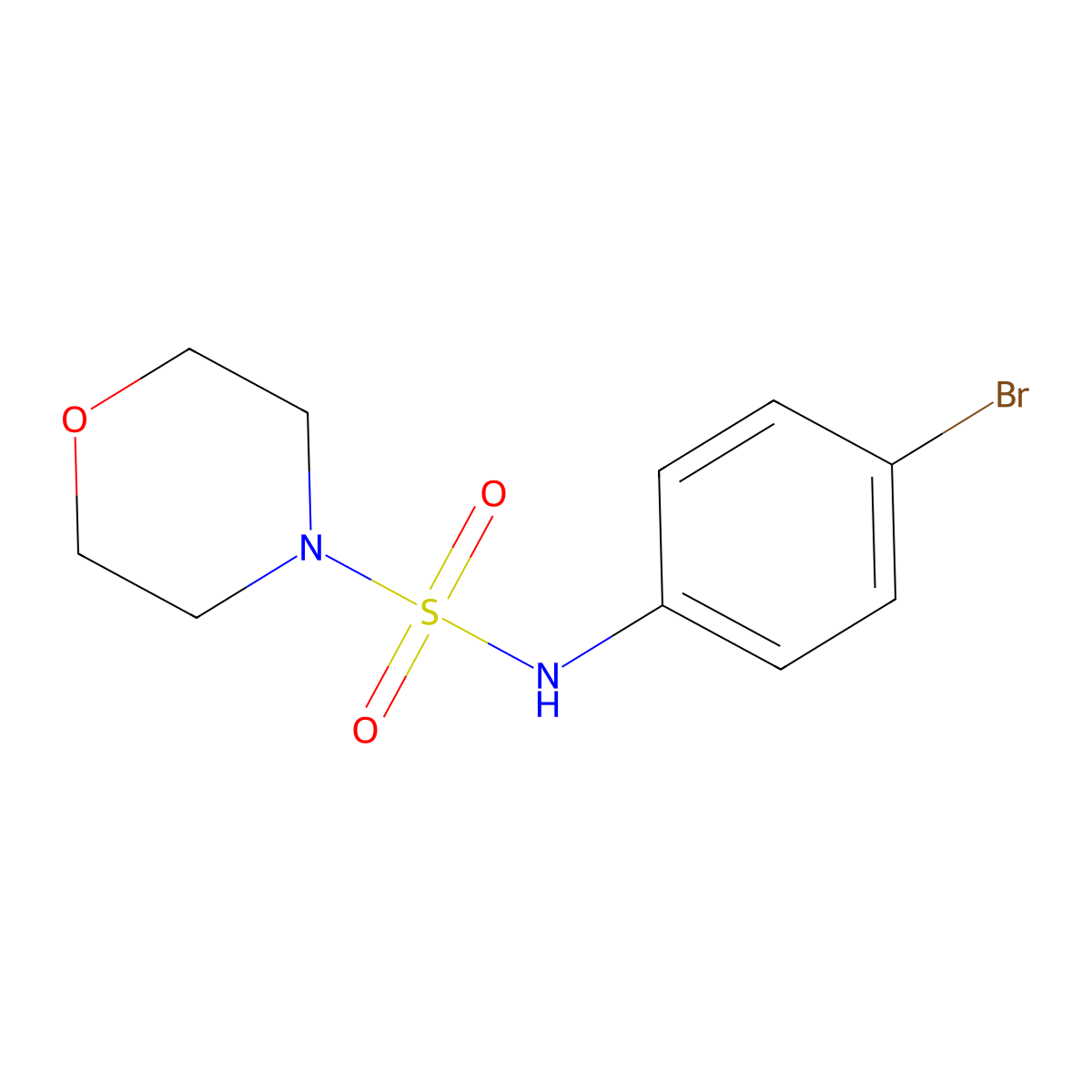 N-(4-bromophenyl)morpholine-4-sulfonamide molecular structure, CAS 838401-60-8
