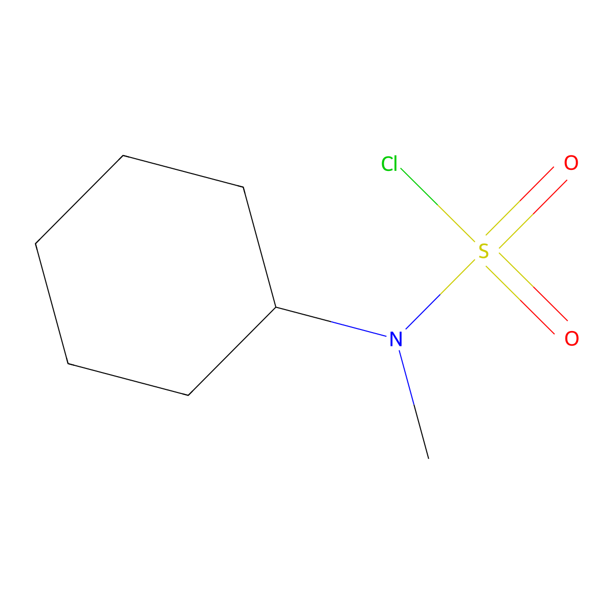 N-cyclohexyl-N-methylsulfamoyl chloride molecular structure, CAS 83842-57-3