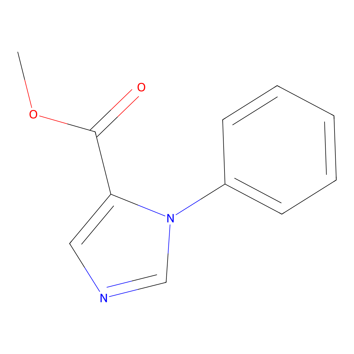 methyl 1-phenyl-1H-imidazole-5-carboxylate molecular structure, CAS 83846-62-2