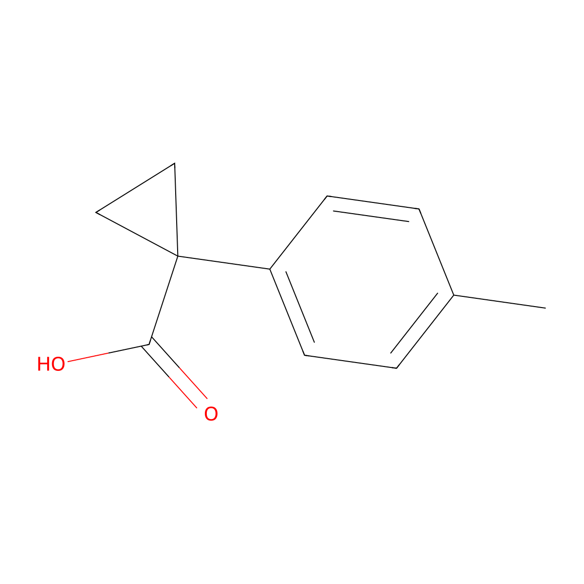 1-(p-Tolyl)cyclopropanecarboxylic acid molecular structure, CAS 83846-66-6