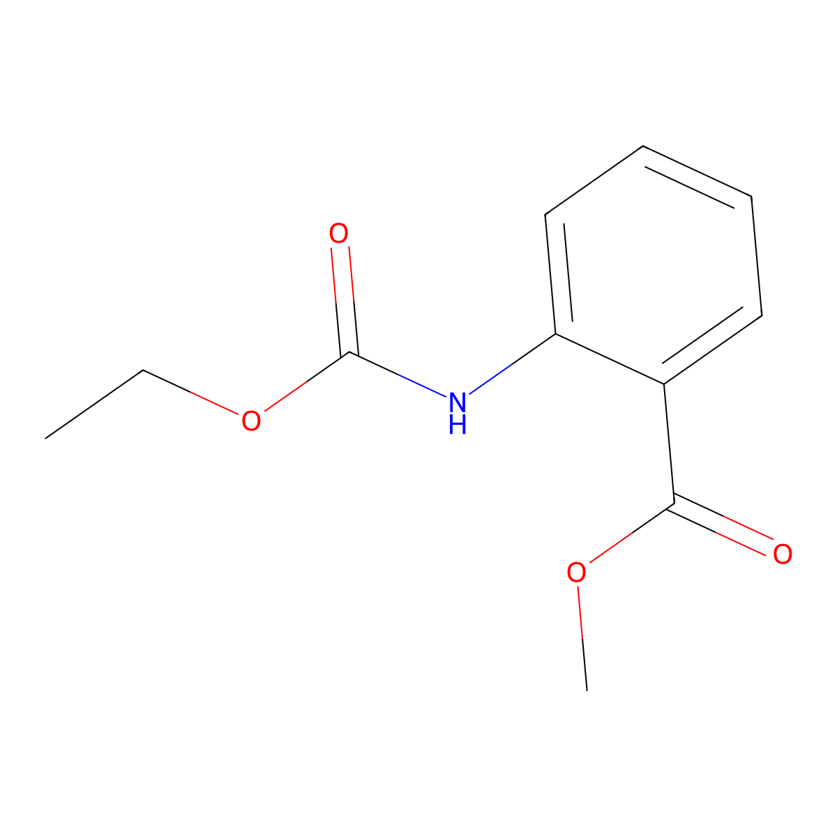 Methyl 2-[(ethoxycarbonyl)amino]benzoate molecular structure, CAS 83846-67-7