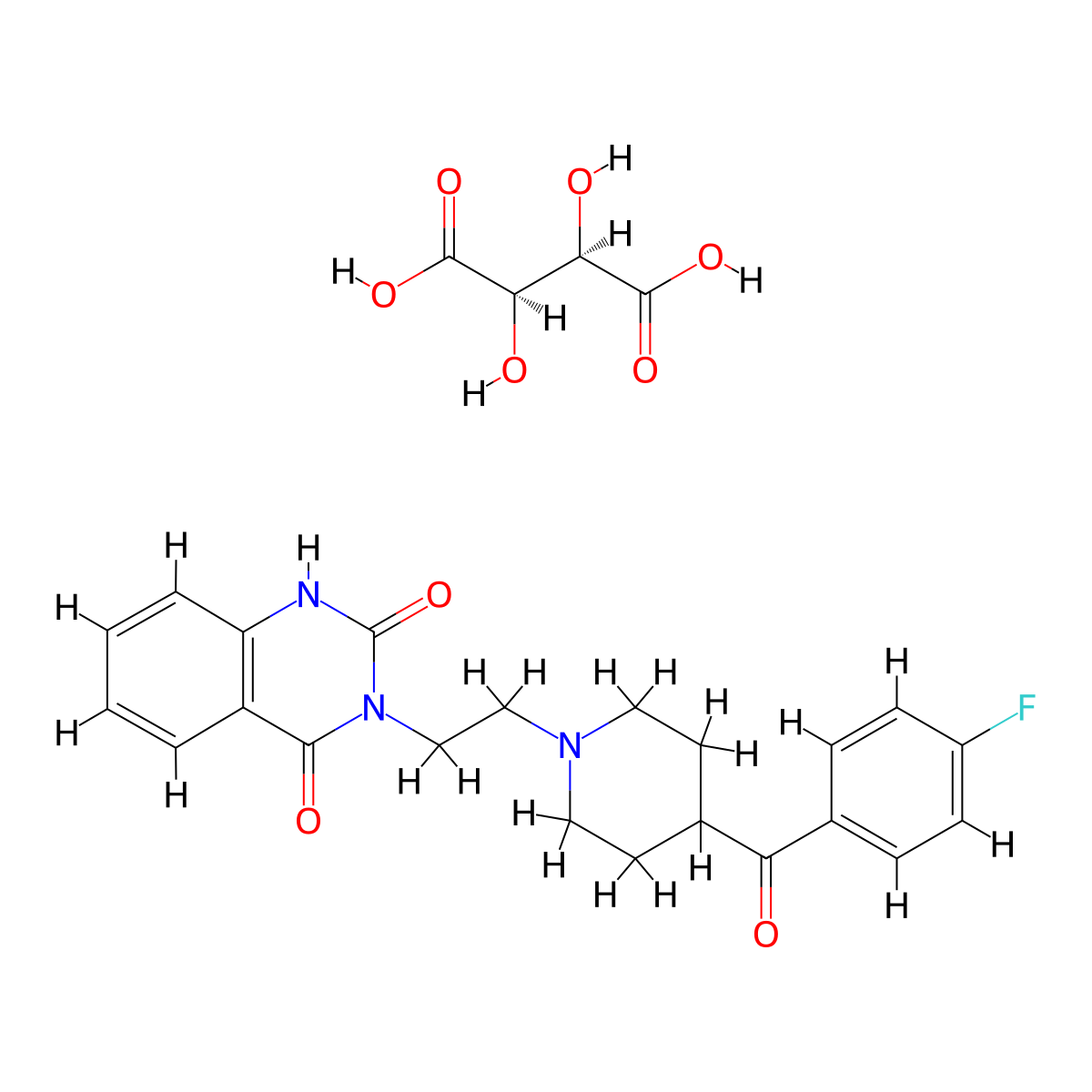 Ketanserin Tartrate molecular structure, CAS 83846-83-7