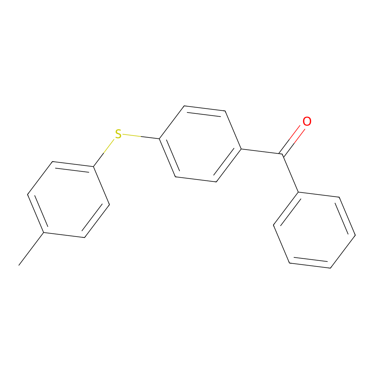 Methanone, (4-((4-methylphenyl)thio)phenyl)phenyl- molecular structure, CAS 83846-85-9