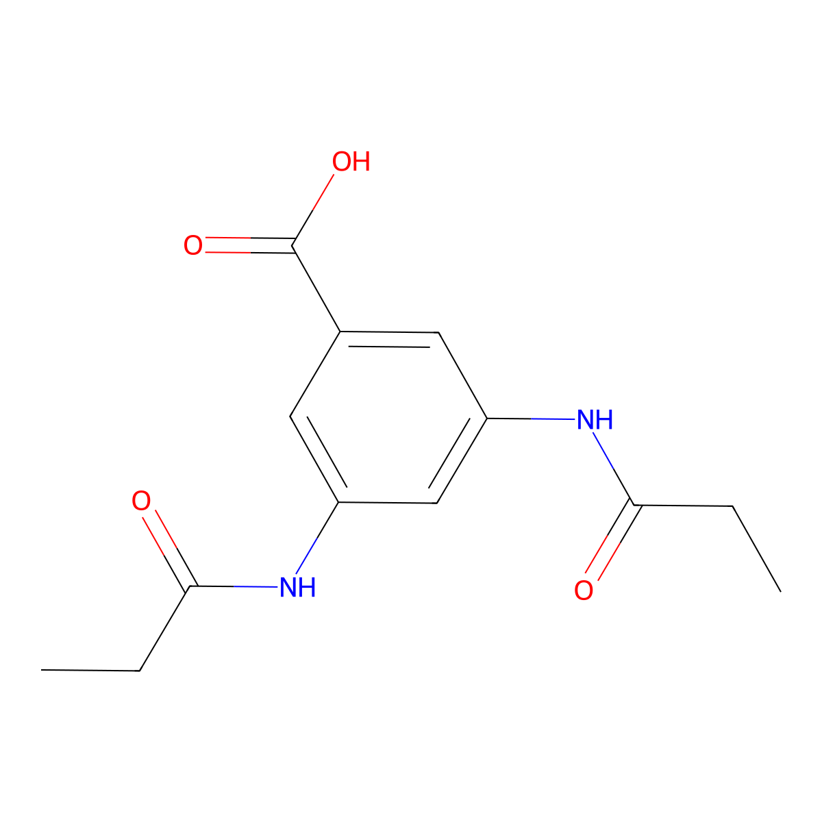 3,5-Bis((1-oxopropyl)amino)benzoic acid molecular structure, CAS 83846-87-1