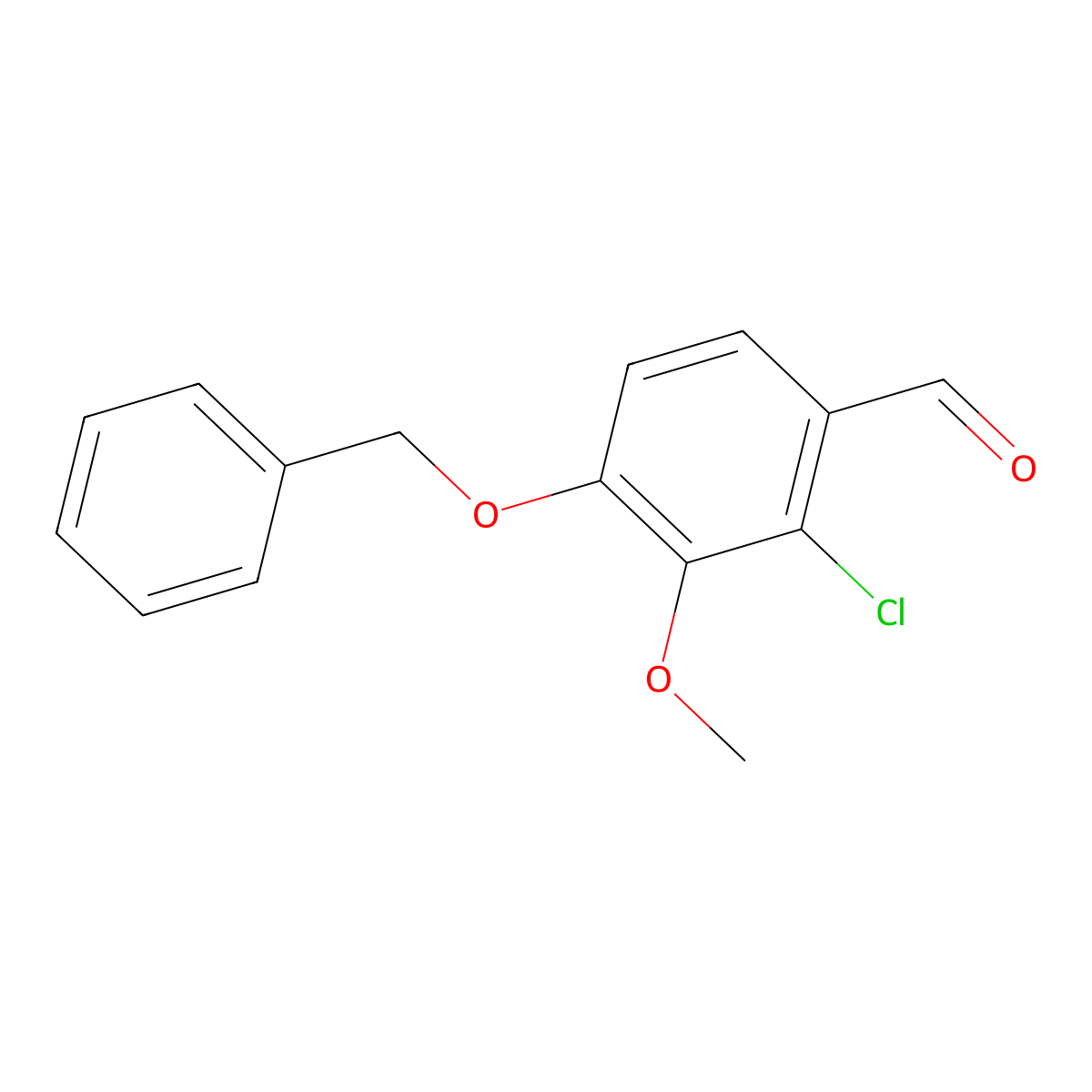 4-(Benzyloxy)-2-chloro-3-methoxybenzaldehyde molecular structure, CAS 83847-90-9