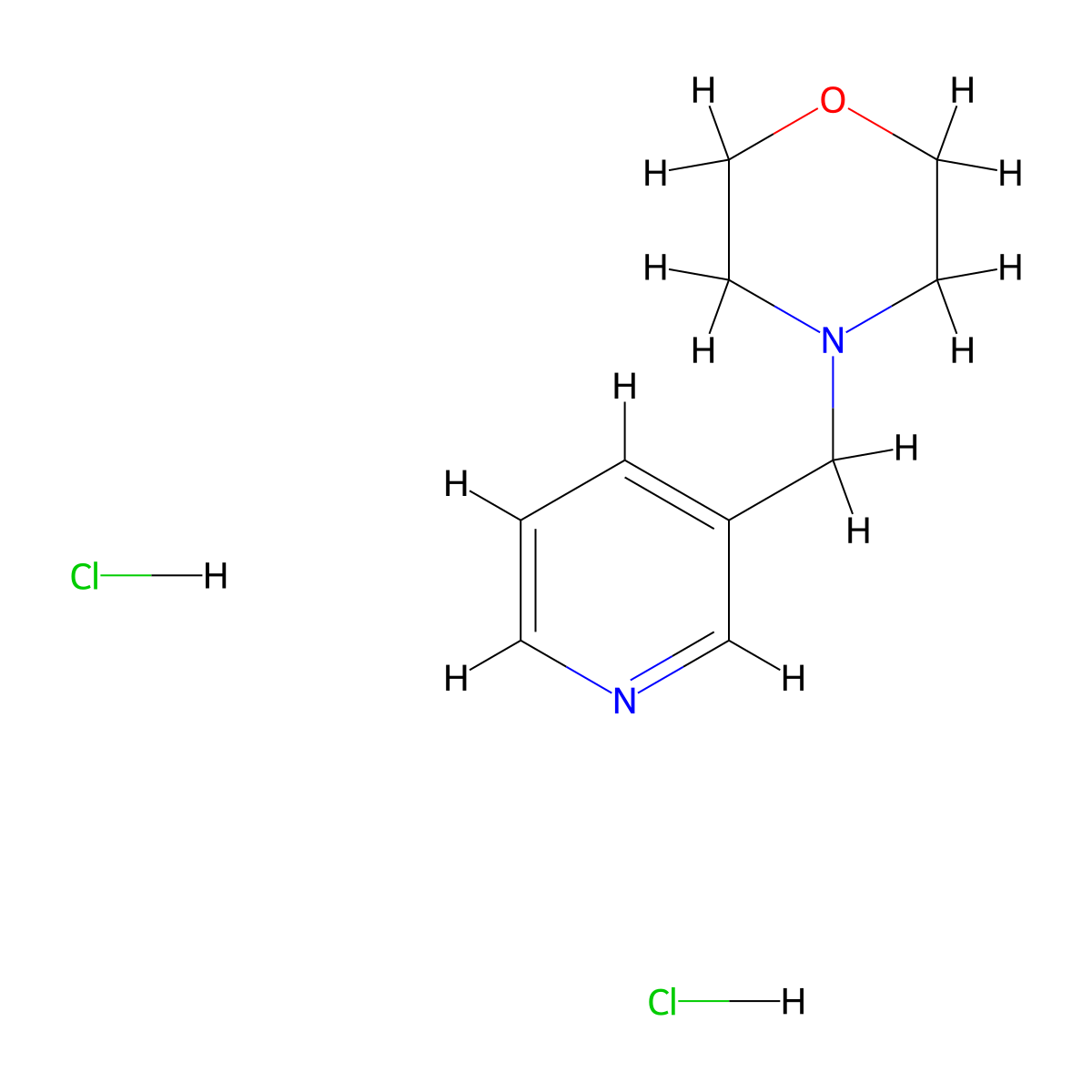 4-(Pyridin-3-ylmethyl)morpholine dihydrochloride molecular structure, CAS 83848-69-5