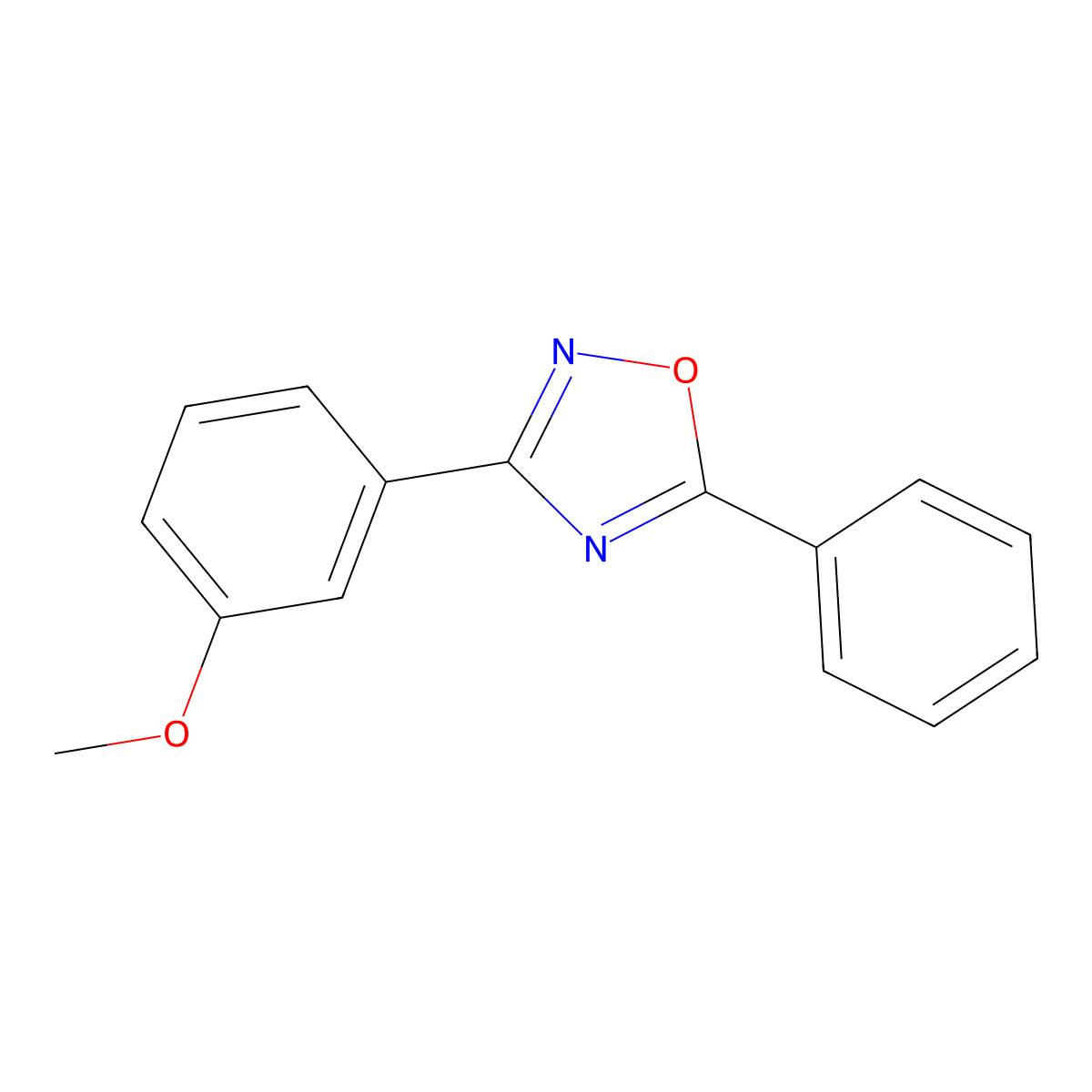 3-(3-Methoxyphenyl)-5-phenyl-1,2,4-oxadiazole molecular structure, CAS 838583-93-0