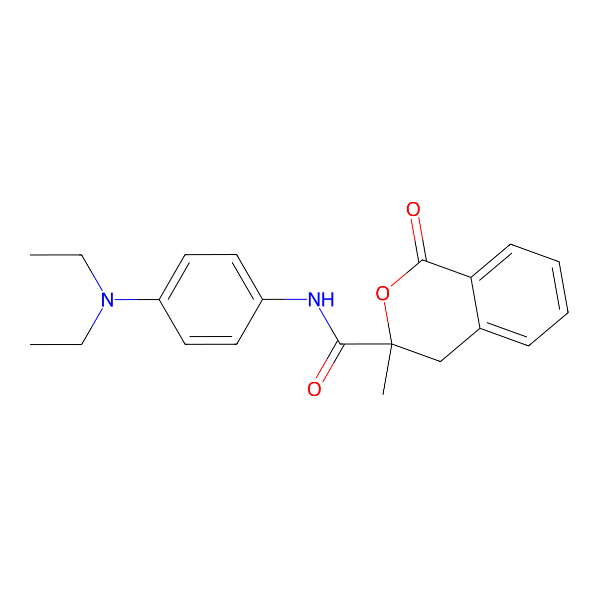 N-[4-(diethylamino)phenyl]-3-methyl-1-oxo-4H-isochromene-3-carboxamide molecular structure, CAS 838590-85-5