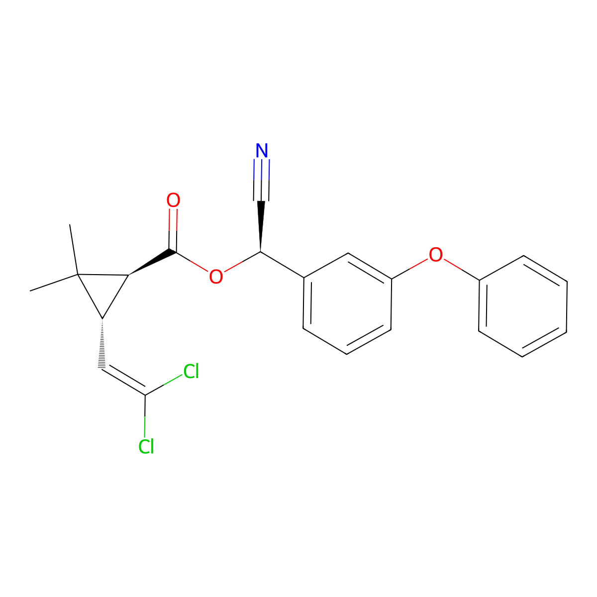 (1S)-trans-(alphaR)-cypermethrin molecular structure, CAS 83860-32-6