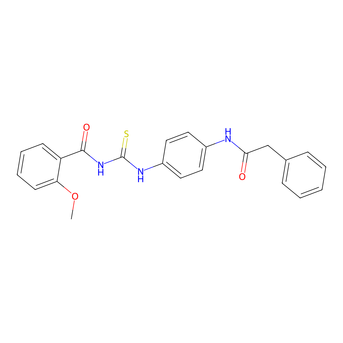 2-methoxy-N-[[4-[(2-phenylacetyl)amino]phenyl]carbamothioyl]benzamide molecular structure, CAS 838603-50-2