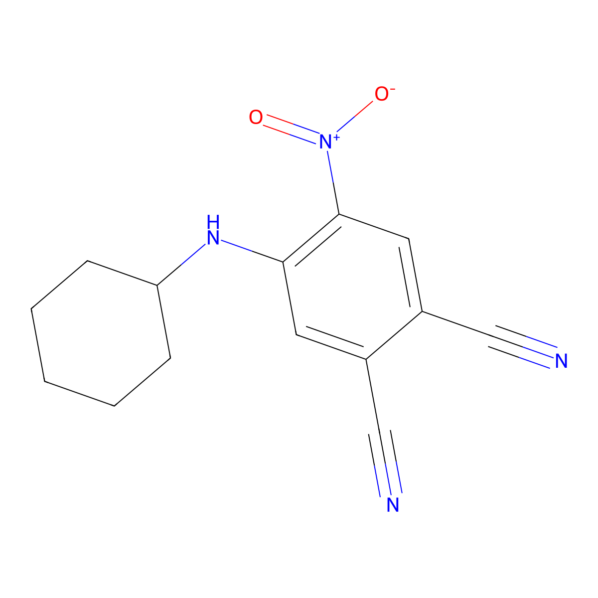 4-(Cyclohexylamino)-5-nitrobenzene-1,2-dicarbonitrile molecular structure, CAS 838609-88-4