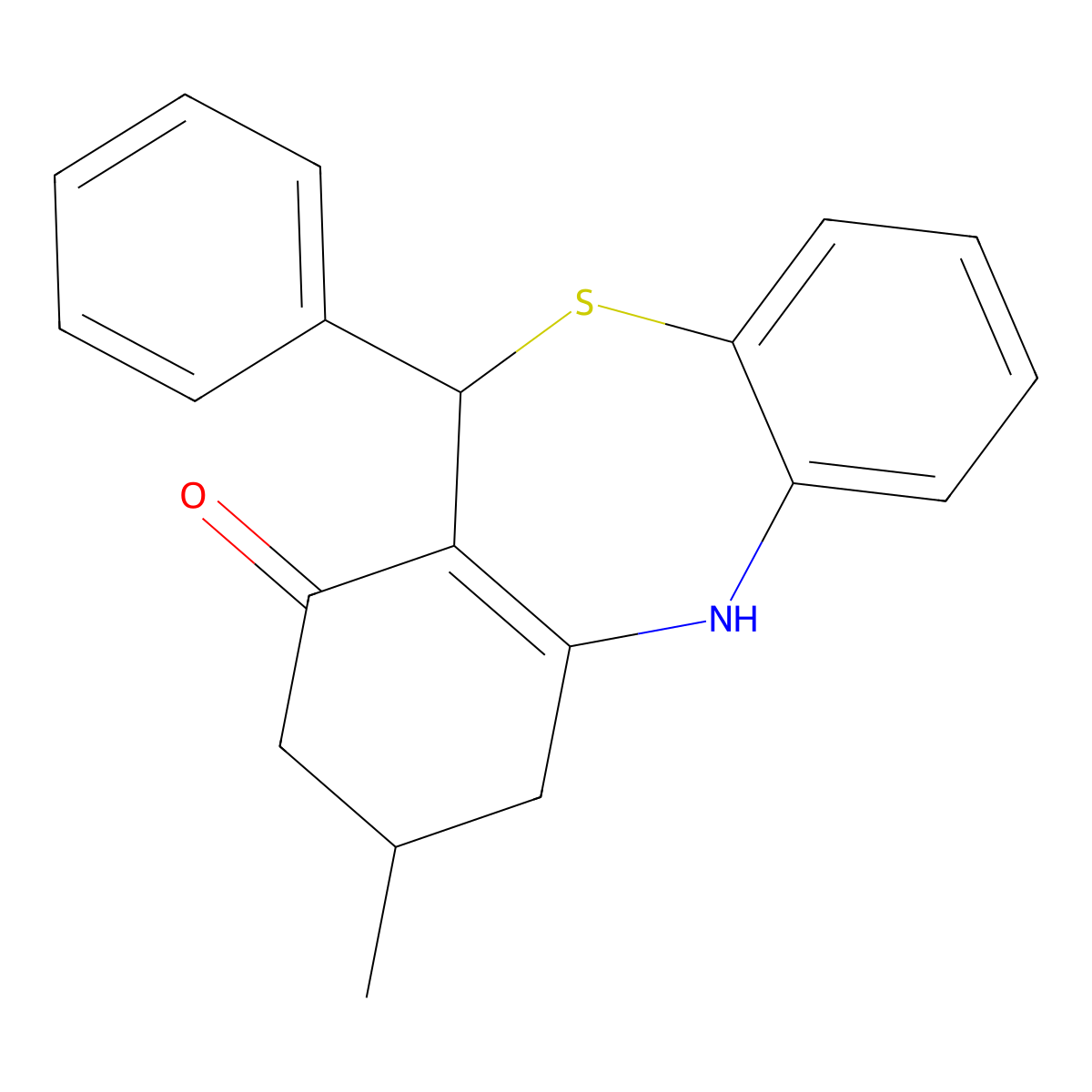 3-methyl-11-phenyl-3,4,5,11-tetrahydrodibenzo[b,e][1,4]thiazepin-1(2H)-one molecular structure, CAS 838610-43-8