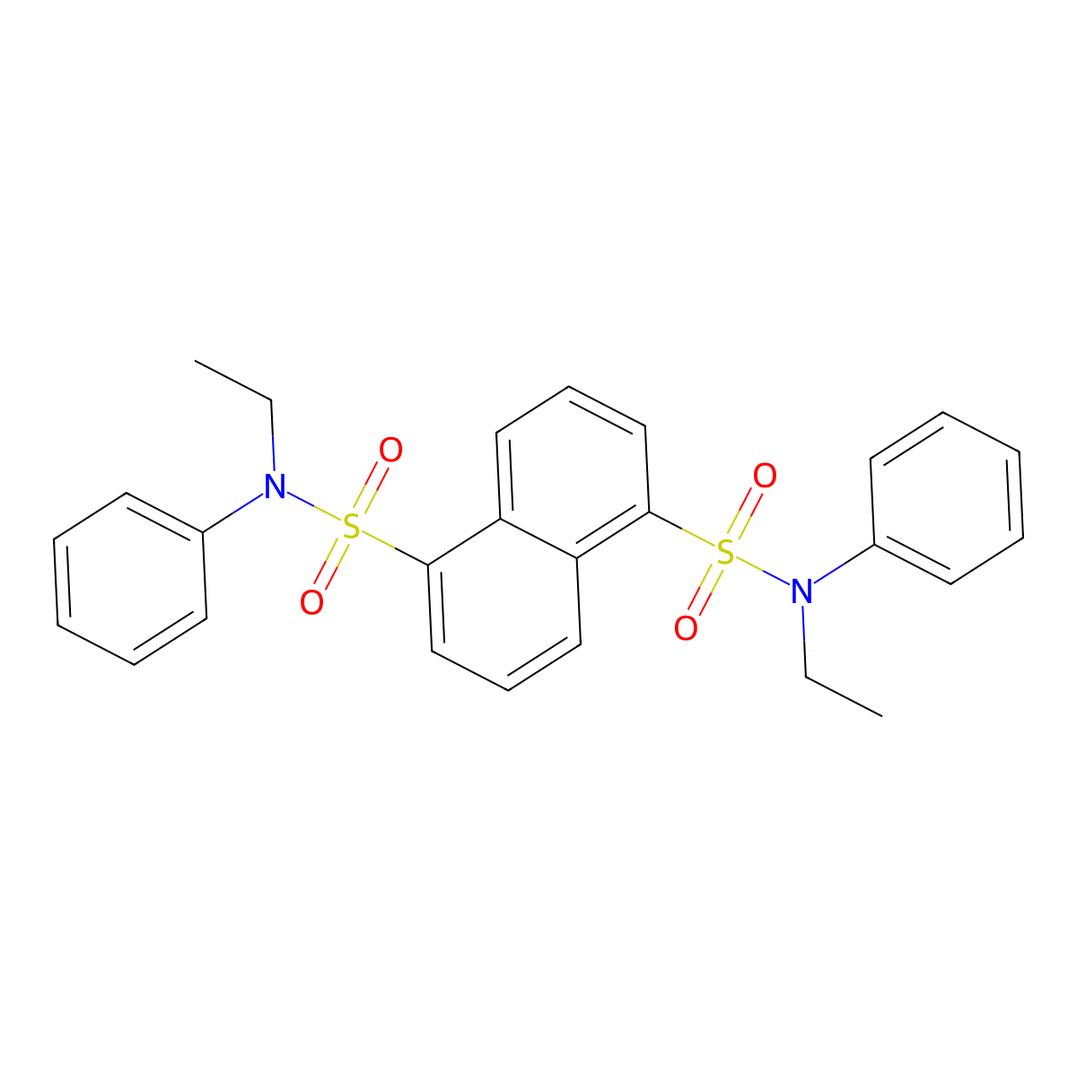 1-N,5-N-diethyl-1-N,5-N-diphenylnaphthalene-1,5-disulfonamide molecular structure, CAS 838618-64-7