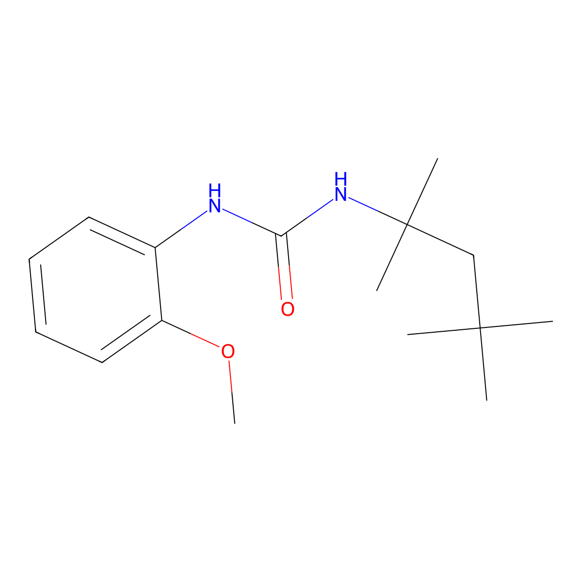 1-(2-Methoxyphenyl)-3-(2,4,4-trimethylpentan-2-yl)urea molecular structure, CAS 838620-51-2