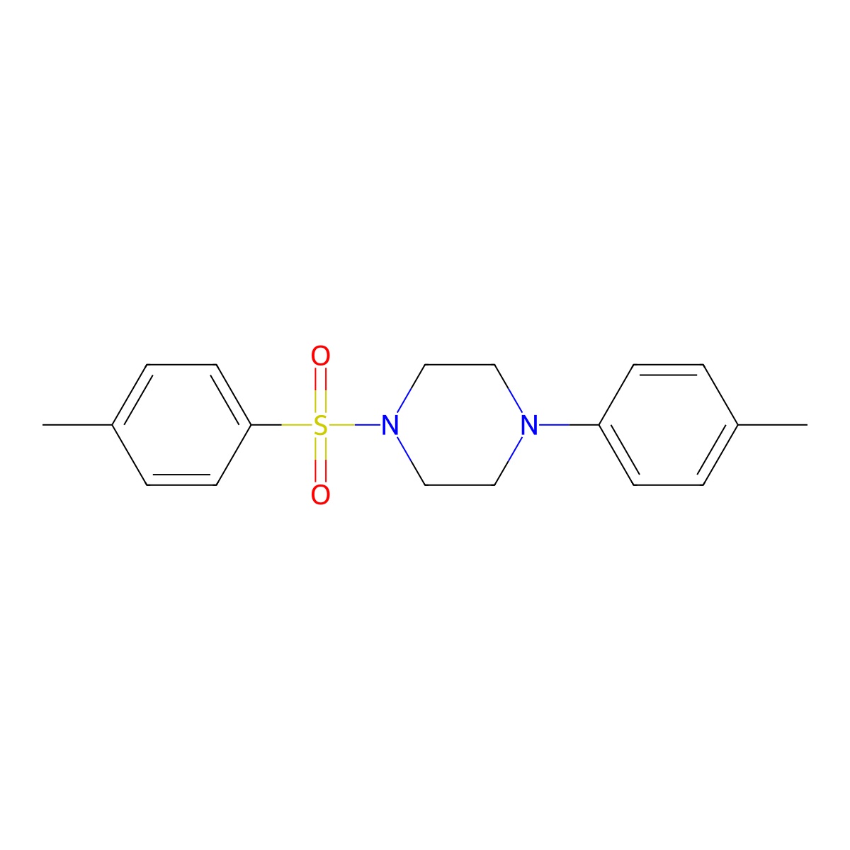 1-(p-Tolyl)-4-(p-tolylsulphonyl)piperazine molecular structure, CAS 83863-42-7