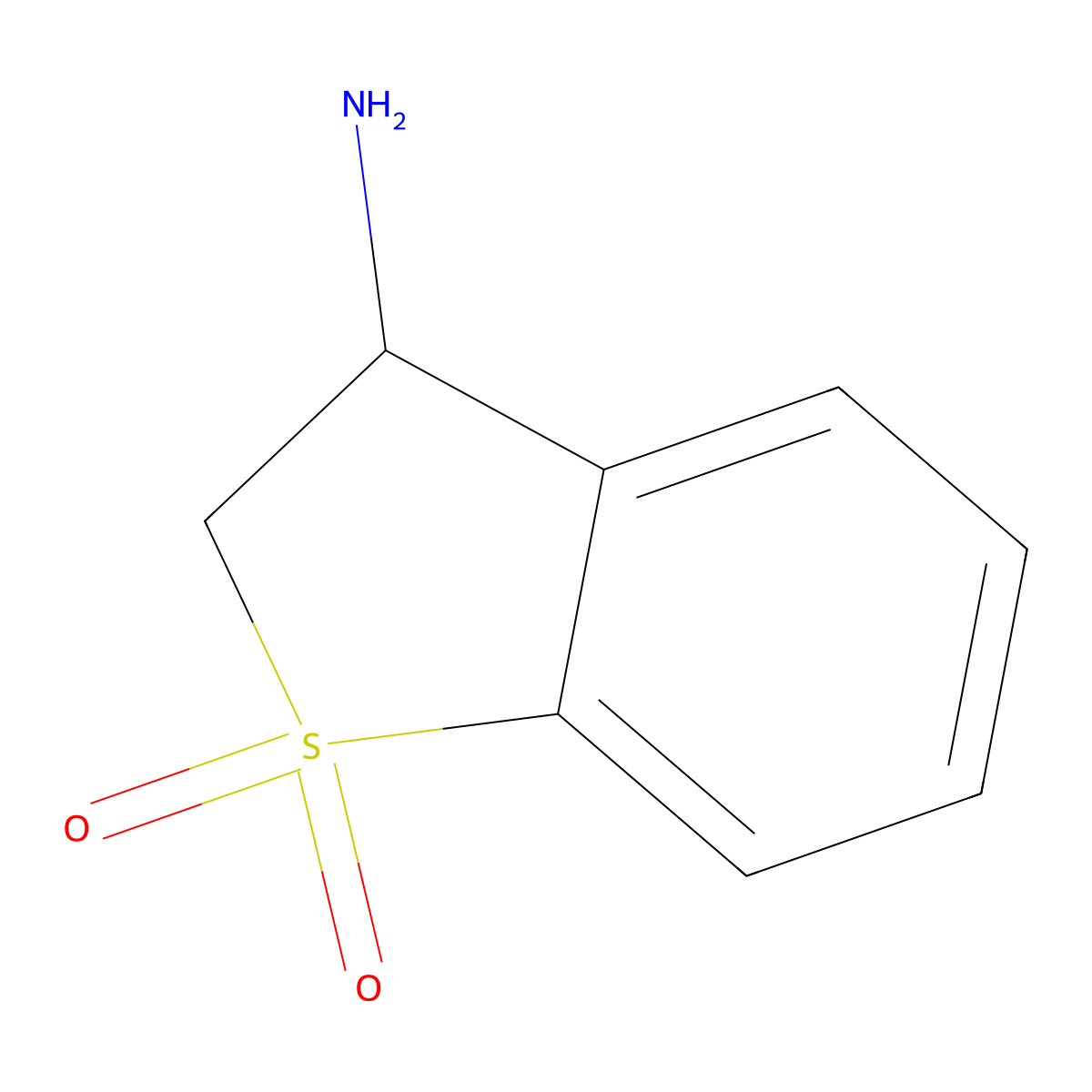 2,3-Dihydrobenzo(b)thiophen-3-amine 1,1-dioxide molecular structure, CAS 83863-51-8