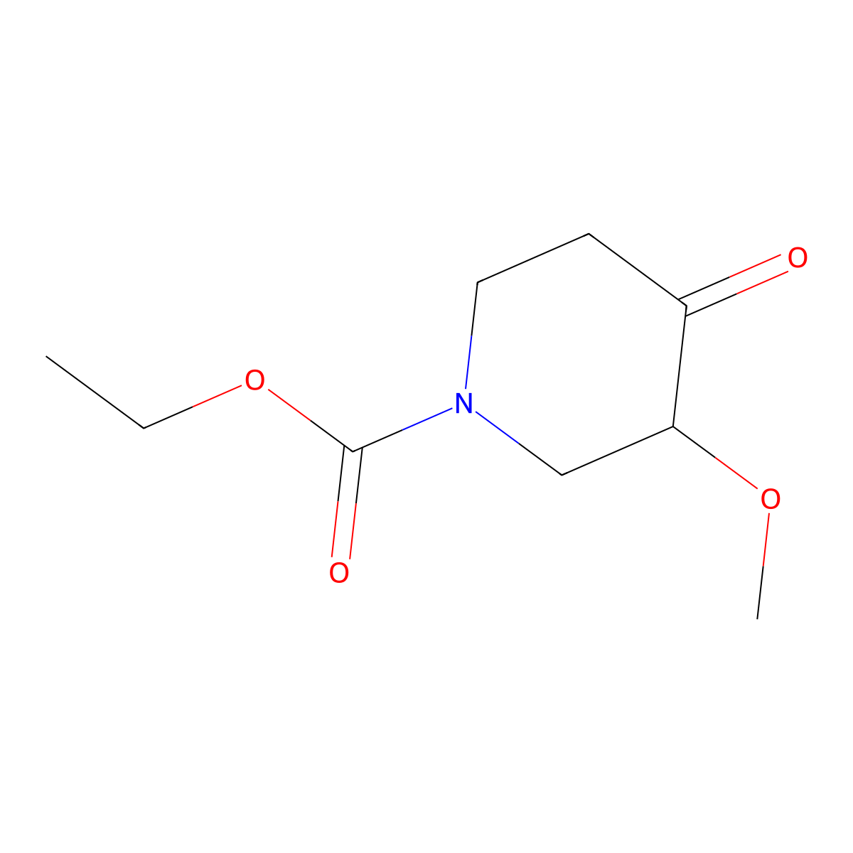 Ethyl 3-methoxy-4-oxopiperidine-1-carboxylate molecular structure, CAS 83863-72-3