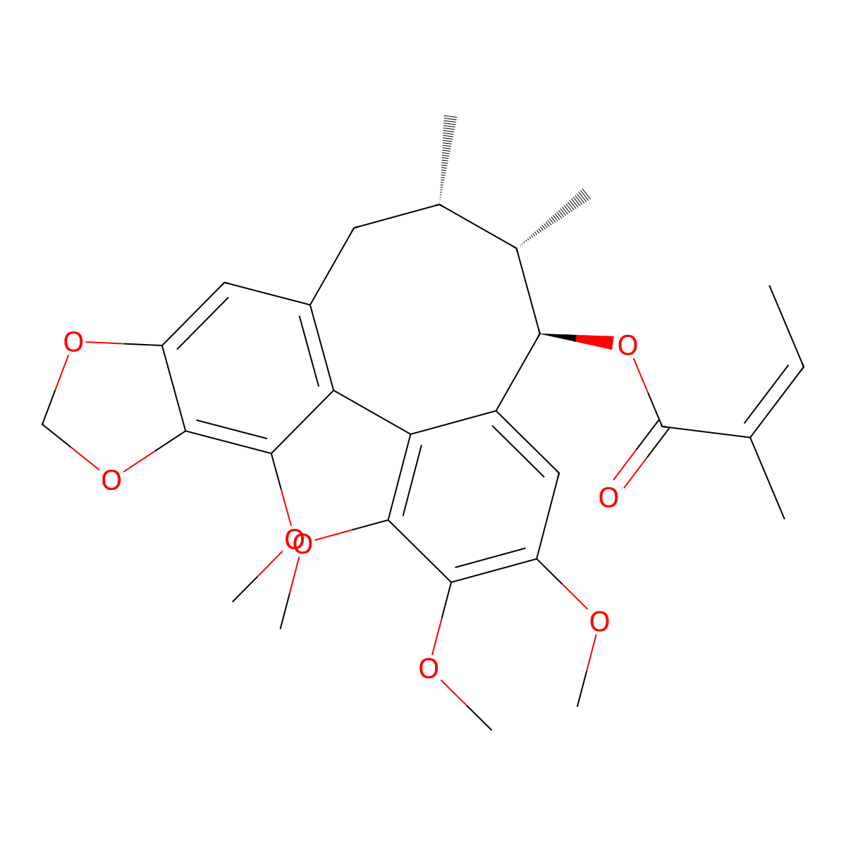Angeloylgomisin O molecular structure, CAS 83864-69-1
