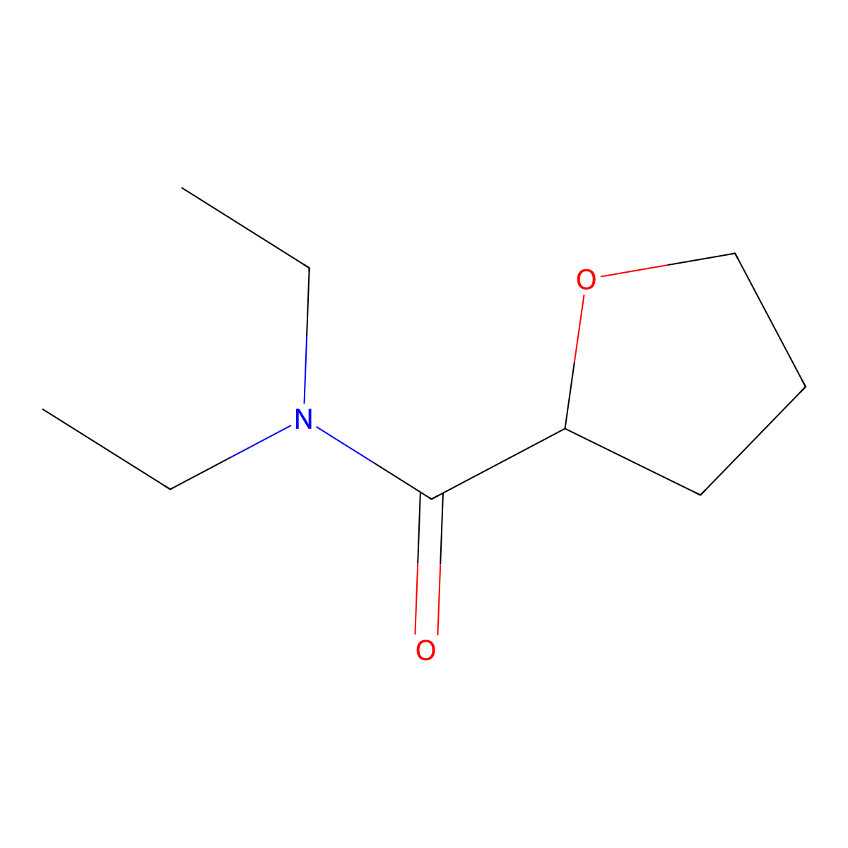 N,N-diethyltetrahydrofuran-2-carboxamide molecular structure, CAS 83867-86-1