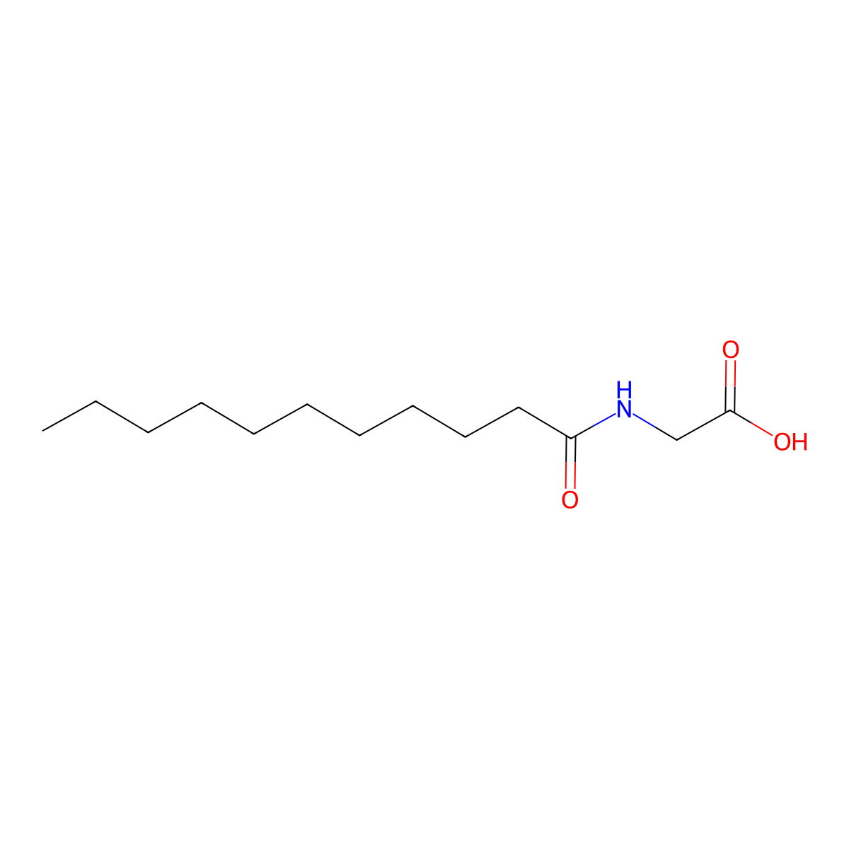 N-Undecanoylglycine molecular structure, CAS 83871-09-4